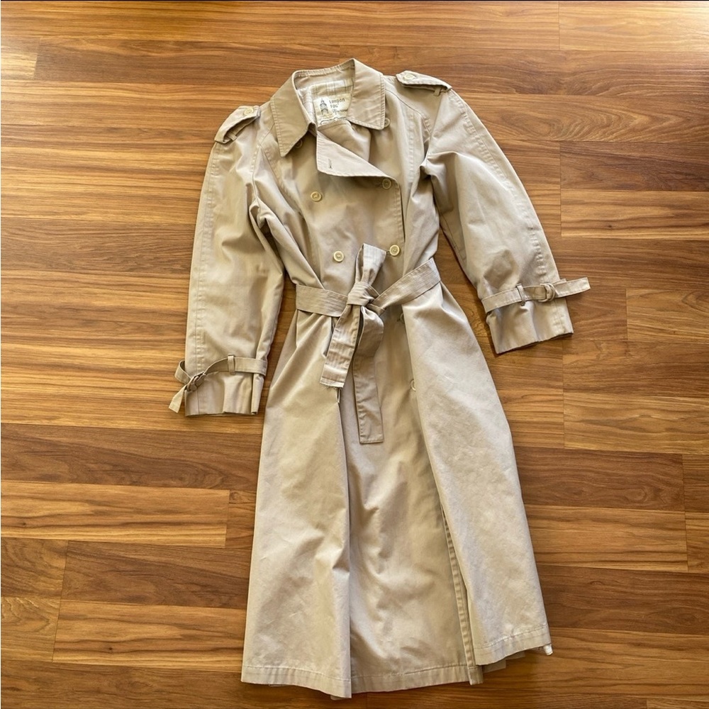🎉HP🎉 London Fog Double Breasted Trench Coat - Picture 1 of 11